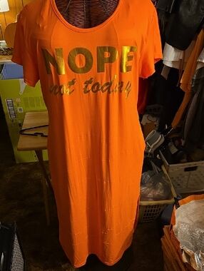 NYC Vivid Orange Polyester Blouse